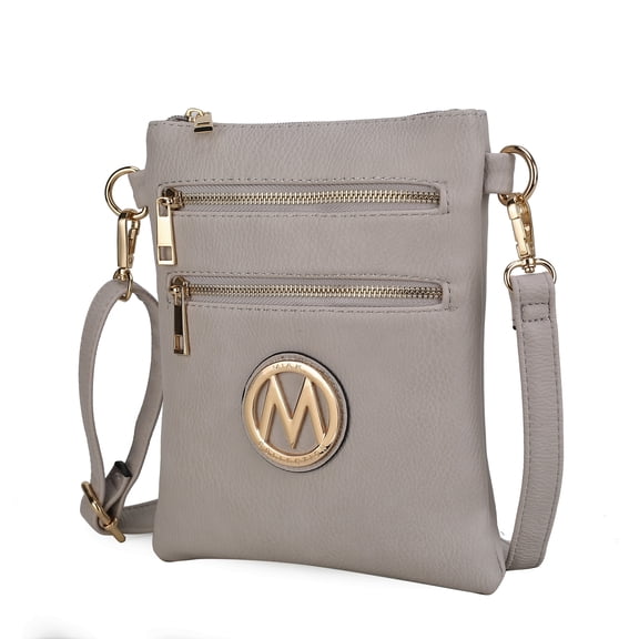 MKF Collection Medina Women Crossbody Bag,Vegan Leather Shoulder Bag Purse Handbag by Mia K - Stone