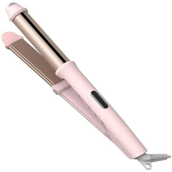 2-in-1 Hair Straightener and Curler, Professional Twisting Flat Iron with Ceramic Tourmaline Plates for All Hair Styles, Adjustable Heat