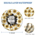 thumbnail image 3 of Shower Caps,White Small Sunflower Pattern Waterproof Shower Cap for Women 4 Pieces,Double Reusable Hair Cover for Shower PEVA Elastic Stretch Hem, 3 of 7