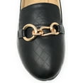 thumbnail image 3 of Victoria K Women's Foldover Quilted Gold Chain Ballerina Flats, 3 of 7