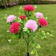 thumbnail image 4 of Wosthever Luces de flores con energía solar de acero inoxidable Luces decorativas para césped al aire libre Patio Jardín al aire libre Iluminación y accesorios Rosa rojo, 4 of 6