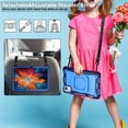 thumbnail image 4 of Dteck Kids Case for Lenovo Tab M11 11-inch TB330FU TB330XU,Heavy Duty Silicone Case Hand Grip 360°Rotatable Stand Shockproof Kickstand Cover with Shoulder Strap,Navy/Blue, 4 of 8
