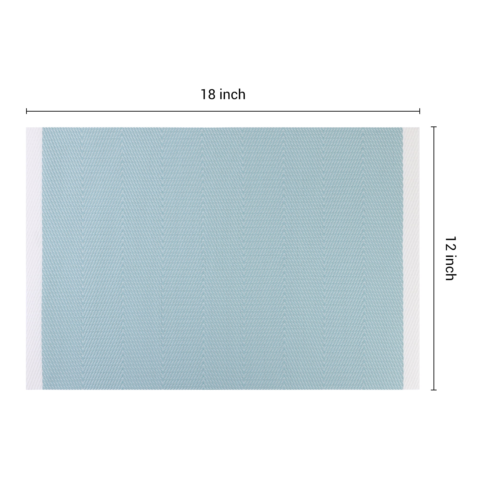 Unique Bargains Set of 6 Placemats for Kitchen Dining Table Decor Washable Blue