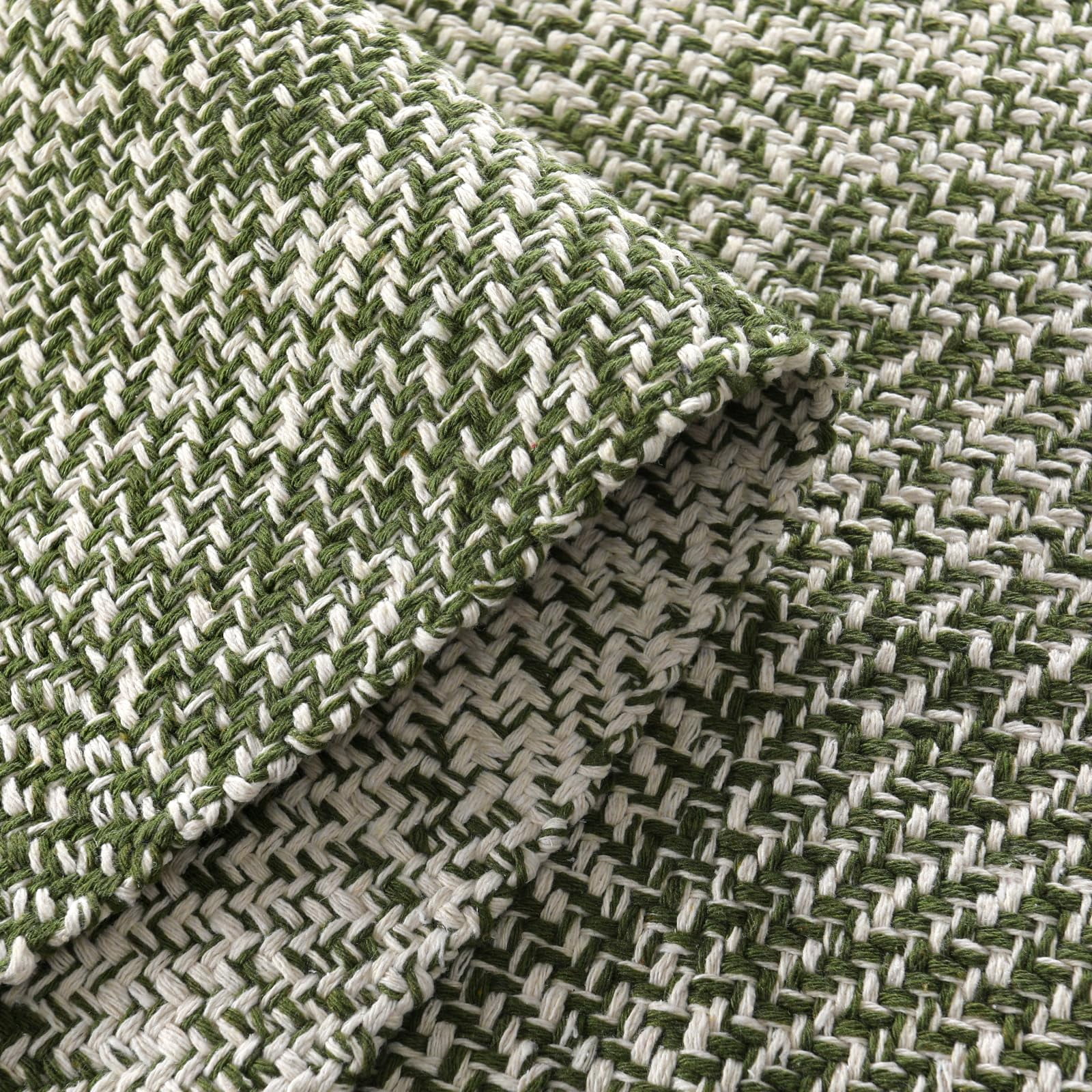 SUNDEREY 2'x3' Washable Bedroom Rug,2x3ft Bohemian Entryway Rug Front Door Mat Cotton Reversible Kitchen Mat Indoor Throw Rug Farmhouse Carpet for Foyer Front Porch Decor,Green