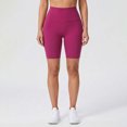 thumbnail image 2 of QATAINLAV Wine 6" High Waisted Short Leggings for Women Tummy Control Workout Gym Athletic Biker Shorts Butt Lifting Yoga Bottoms XL, 2 of 6