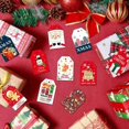 thumbnail image 2 of JANDEL 48 piezas/lote Etiquetas de papel Kraft para árbol de Navidad Etiqueta de regalo de Feliz Navidad Etiqueta de Papá Noel Muñeco de nieve Etiqueta de envoltura de regalo DIY Etiqueta colgante, 2 of 6