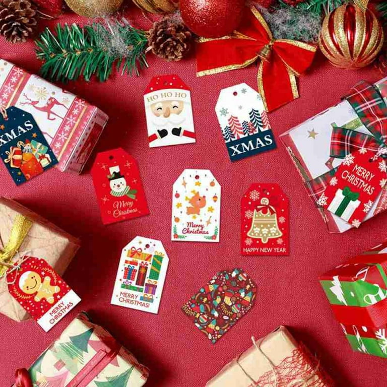 Christmas Tree Decoration Tag Christmas Cartoon Gift Box Decoration Card Accessories Small Label, Size: 6.8