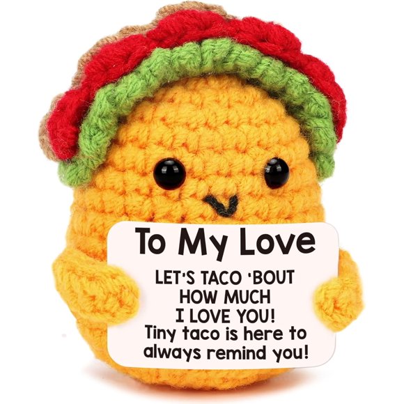 Anniversary I Love You Gifts for Women Her Wife Girlfriend, Gifts for Men Him Boyfriend Husband Fathers Day Birthday Gift Idea, Funny Valentines Easter Handmade Crochet Couples Romatic