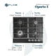 thumbnail image 2 of Parrilla de Gas empotrable Fline Oporto 4 Vidrio templado 58 cm Oporto 4, 2 of 5