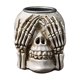 thumbnail image 5 of Fiudx Calavera de Esqueleto de Halloween, Artesanía de Resina Realista, Material Duradero, Tamaño Compacto, Decoración para El Hogar y El Jardín, Fiesta Temática de Terror, Diseño En Blanco y Negro,, 5 of 7