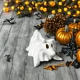 thumbnail image 5 of WHEANG Halloween Ceramic Candle Holder White Decorative Tea Light Holder, 5 of 5
