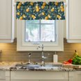 thumbnail image 2 of Yayeee Kitchen Valance Rod Pocket 54" x 18" Living Room Window Curtain, Blue Lemons, 2 of 6