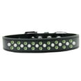 thumbnail image 4 of Dog, Puppy  Pet Fashion Collar, "Pearl and Lime Green Crystal Rimsets Sprinkles", 4 of 7