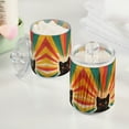 thumbnail image 2 of Yayeee 2 Pack Qtip Holder Bathroom Cotton Swab Canister with Lid Clear Dispenser Set, Colorful Black Cat, 2 of 6