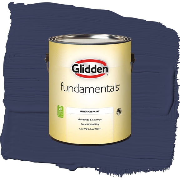 Glidden Fundamentals Victory Blue Flat Interior Paint and Primer, 1 Gallon