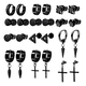 thumbnail image 1 of Pendientes De Hombre/mujer Pendientes De Acero Inoxidable NEGRO, 1 of 5