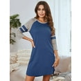 thumbnail image 3 of Nightgowns for Women: Syphoria Loose Casual Womens Nightgown Half Sleeve Crew Neck Loungewear, 3 of 4