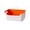 Orange, variant on Deeceymbur Storage Box Medium Size Plastic Organizing Container for Pantry Kitchen Storage Home Use Multi Color Selection