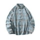 thumbnail image 1 of Blusa y camisa de manga larga con cuello vuelto para hombre, moda versátil, ocio, botones, bolsillo, camisa de manga larga con cuello vuelto, abrigo de poliéster para hombre, 1 of 3