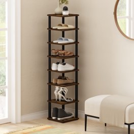 5%OFF中　ニナファームジャポン　ヴィブランシリーズ 3点セット Furinno 5-Tier Turn-N-Tube Wide Shoe Rack, Wood, Brown and Black
