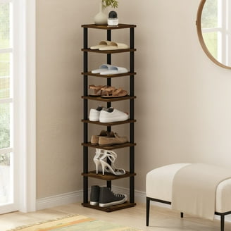 Furinno Turn-N-Tube 5 Tier Wide Wood Shoe Rack, Shelving Unit