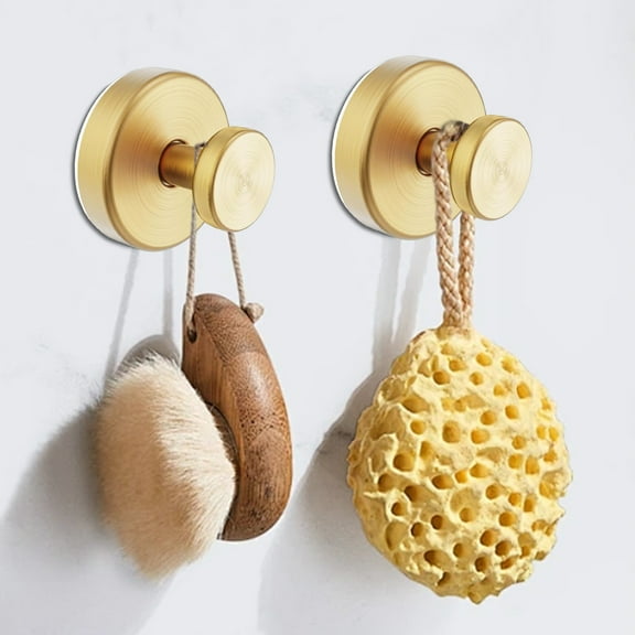 TERGAYEE No-Drill Hooks 2024 New Stainless Steel Suction Cup Hooks Suction Cup Hooks for Shower Bathroom Hanging Towels Mounting On Glass Shower Doors Hooks