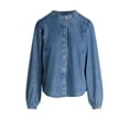 thumbnail image 5 of Scoop Women's Cotton Denim Shirt with Blouson Sleeves, Sizes XS-XXL, 5 of 5