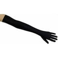 thumbnail image 1 of Gants en Satin Mat Longueur Opera, Noir, 1 of 2