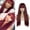 RED, variant on Dengmore Fashion Lady Long Straight Hair Wine Red Wig with Bangs Mechanism Rose Net Natural Looking Wigs for Daily Party