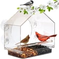 thumbnail image 1 of Alimentador de pájaros de ventana de plástico transparente con ventosas fuertes para exterior - Casa de pájaros de acrílico de montaje de ventana transparente para percha de gato, 1 of 5