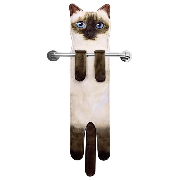 Toalla de mano AGRIMONY Cat Funny para baño y cocina - Cute D
