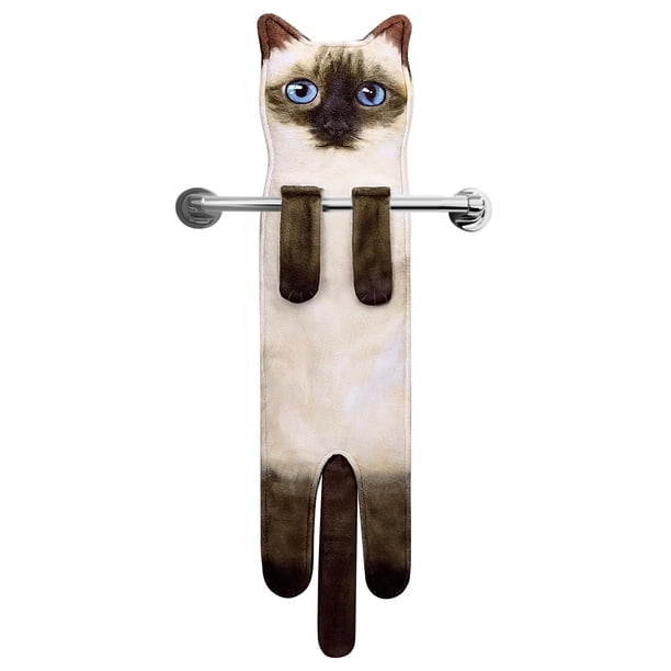 Toalla de mano AGRIMONY Cat Funny para baño y cocina - Cute D