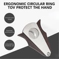 thumbnail image 4 of Wooden & Stainless Steel Cigar Cutter - Premium V-Cut Cuban Cigar Cutter, Ideal Gift for Men, 4 of 5