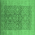 thumbnail image 1 of Ahgly Company Indoor Square Oriental Emerald Green Traditional Area Rugs, 8' Square, 1 of 4