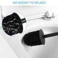 thumbnail image 4 of KLDKLD Toilet Brush,Toilet Brush and Holder for Bathroom Storage and Organization,Square Black Toilet Brush for Bathroom Made by High Quality Metal(2 Pack), 4 of 7