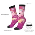 thumbnail image 4 of Xecao Cute Pink Axolotl A Pattern Sport Socks for Women and Men Crew Socks Sporty Calf Socks Casual Socks, 4 of 6