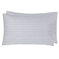 thumbnail image 2 of Sleepdown 100% Cotton Flannel Sheets Twin Size Bed Sheets Set with Deep Pockets, Brushed Flannel with Elastic Fitted Sheet Set, Soft & Cozy Sheets, 3 Piece Bedding and Pillowcase set, Grey Pin Stripe, 2 of 7