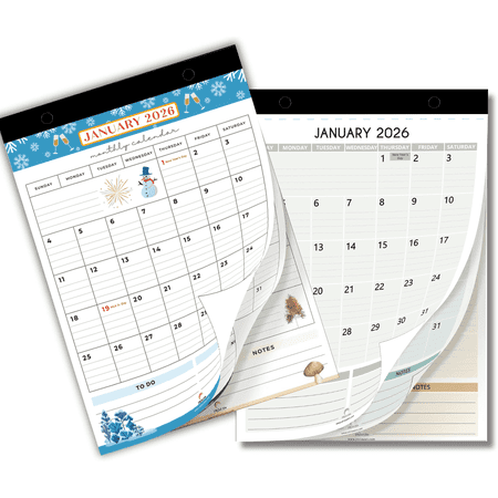 StriveZen Magnetic Refrigerator Calendar Pad, A5 Monthly Planner, 24-Month (January 2026 to December 2027)