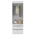 thumbnail image 3 of Lisboa Armoire, Rod, Double Door, Two Drawers, Metal Handles White, 3 of 7