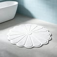 thumbnail image 4 of PoyoKee 1pc Bathroom Rugs, Flower Shape Soft Absorbent Bath Mat, Antiskid Decorative Bath Mats for Bathroom Floor, Home Decor, 23.6" x 23.6" - White, 4 of 6