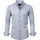 thumbnail image 1 of J.VER Camisas de vestir para hombre, camisa formal de manga larga, elástica, sin arrugas, informal, con botones, 1 of 4