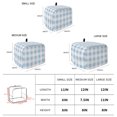 thumbnail image 6 of Toaster Cover 2 Slice, Blue Checkered Dustproof Bakeware Oven Protector with Top Hook, Blue White Buffalo Plaid Waterproof Small Kitchen Appliance Toasters Dust Cover, 12"x7.5"x8", 6 of 9
