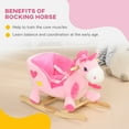 thumbnail image 4 of Kids Bike Qaba Baby Rocking Horse, Ride on Unicorn with 32 Songs, Toddler Rocker Toy with Wooden Base Seat Safety Belt for 1.5-3 Year Old, Pink,Boys Bike, 4 of 10