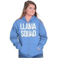 thumbnail image 5 of Llama Squad Save The Drama Alpaca BFF Zip Hoodie Sweatshirt Women Brisco Brands L, 5 of 6
