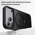 thumbnail image 6 of ELEHOLD Case for For iPhone 17 Magnetic Clear 360° Ring Stand Case Rugged Cover, MagSafe Compatible, Military Standard Protection,Orange, 6 of 6