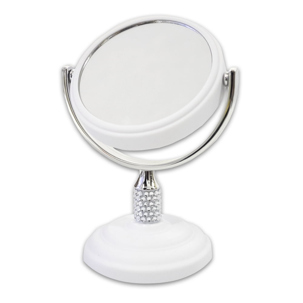 Galvin Mini 3" Dual Sided Vanity Mirror 5X Magnification White