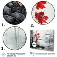 thumbnail image 3 of Designart "Red Forest Minimalist Monochrome painting II" Forest Wall Art Print, 3 of 5