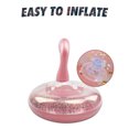 thumbnail image 3 of Flotador inflable gigante para piscina con forma de flamenco de Nora, para verano, playa, piscina, fiesta, salón, decoraciones, juguetes para niños y adultos, 48 pulgadas, 3 of 8