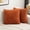 Burnt Orange, variant on Burnt Orange Decorative Throw Pillow Covers 20x20 Inch Set of 2,Square Cushion Case,Fluffy Faux Rabbit Fur Plaid & Soft Velvet Back,Modern Home Decor for Couch Bed