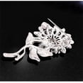 thumbnail image 5 of Elegant Sunflower Rhinestone Flower Brooch for Women Gold-Toned Crystal Leaf Daisy Blossom Brooches Lapel Pins Dainty Dress Accessories Wedding Valentine Jewelry, 5 of 6
